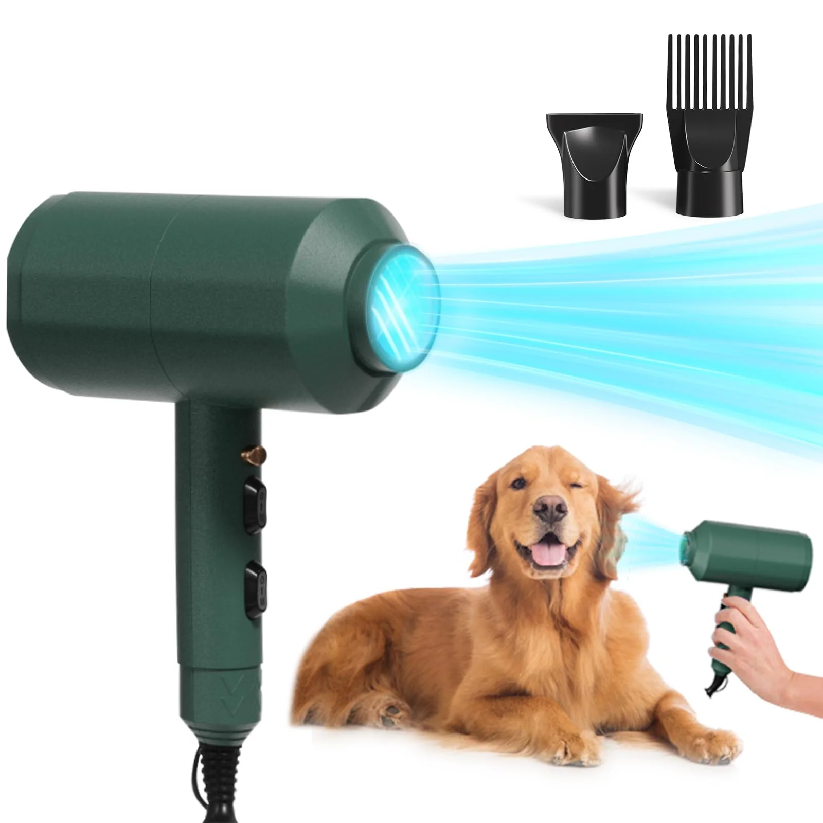 Expertly Made Pehum Dog Cat Hair Dryer - Double-Force Grooming Blower IEC UL Clean