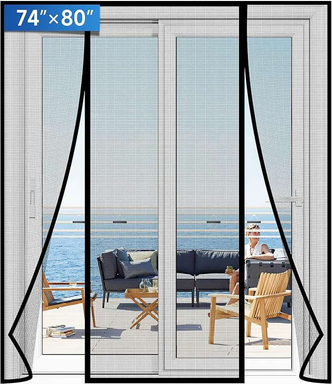 Verified Magnetic Screen Door Upgraded PET Mesh Stronger Than Fiberglass and Polyester Traditional