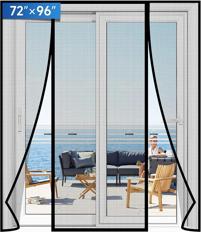 Durable Magnetic Screen Door Upgraded PET Mesh Stronger Than Fiberglass and Polyester Fashionable