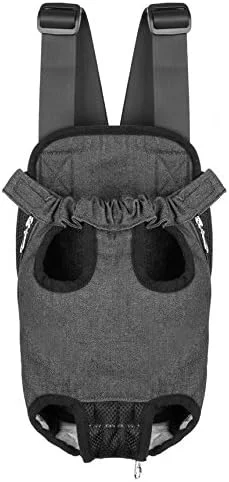 Traditional Pet Dog Puppy Cat Carrier Five Holes Backpack Double Shoulder Straps Denim Pure