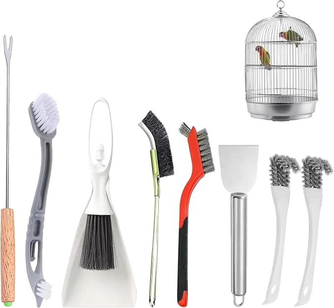 Prestigious Bird Cage Cleaning Brush Tool Set Bird Cage Cleaner Suitable High-End