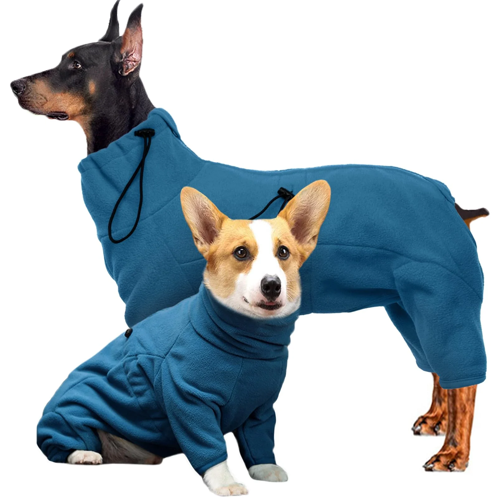 Next-Generation ROZKITCH Dog PJs – Large Breed Windproof Warm Winter Jacket Jumpsuit Reusable