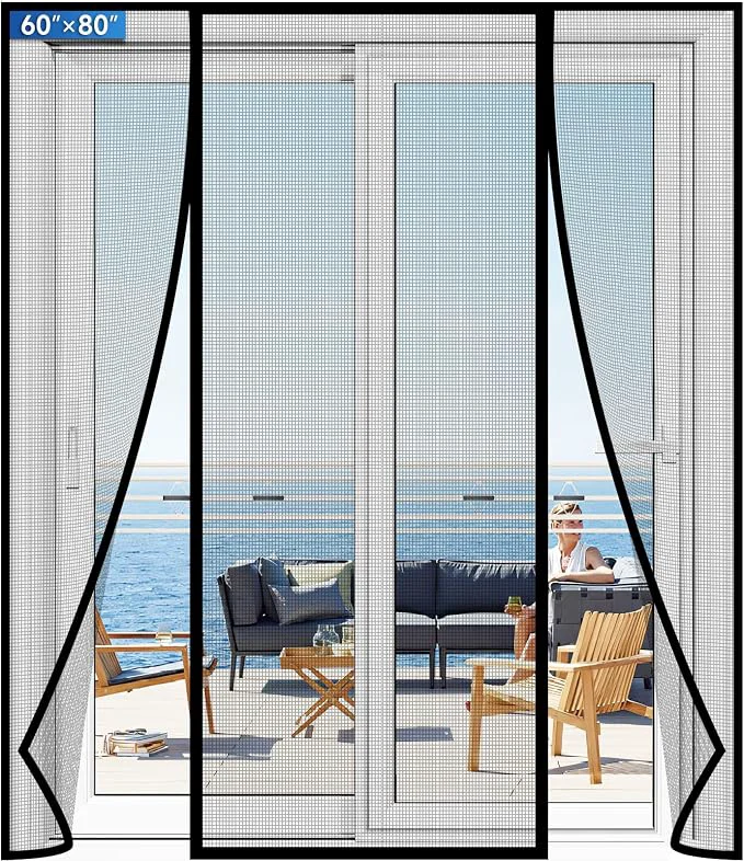 Expertly Made Magnetic Screen Door Upgraded PET Mesh Stronger Than Fiberglass and Polyester Fine