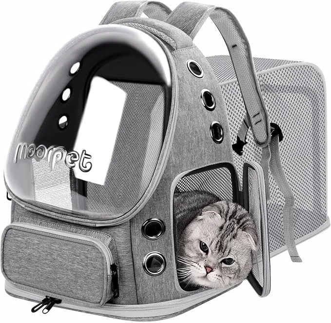 Authentic Breathable Cat Bubble Backpack Large Space Pet Carrier Backpack Expandable Functional