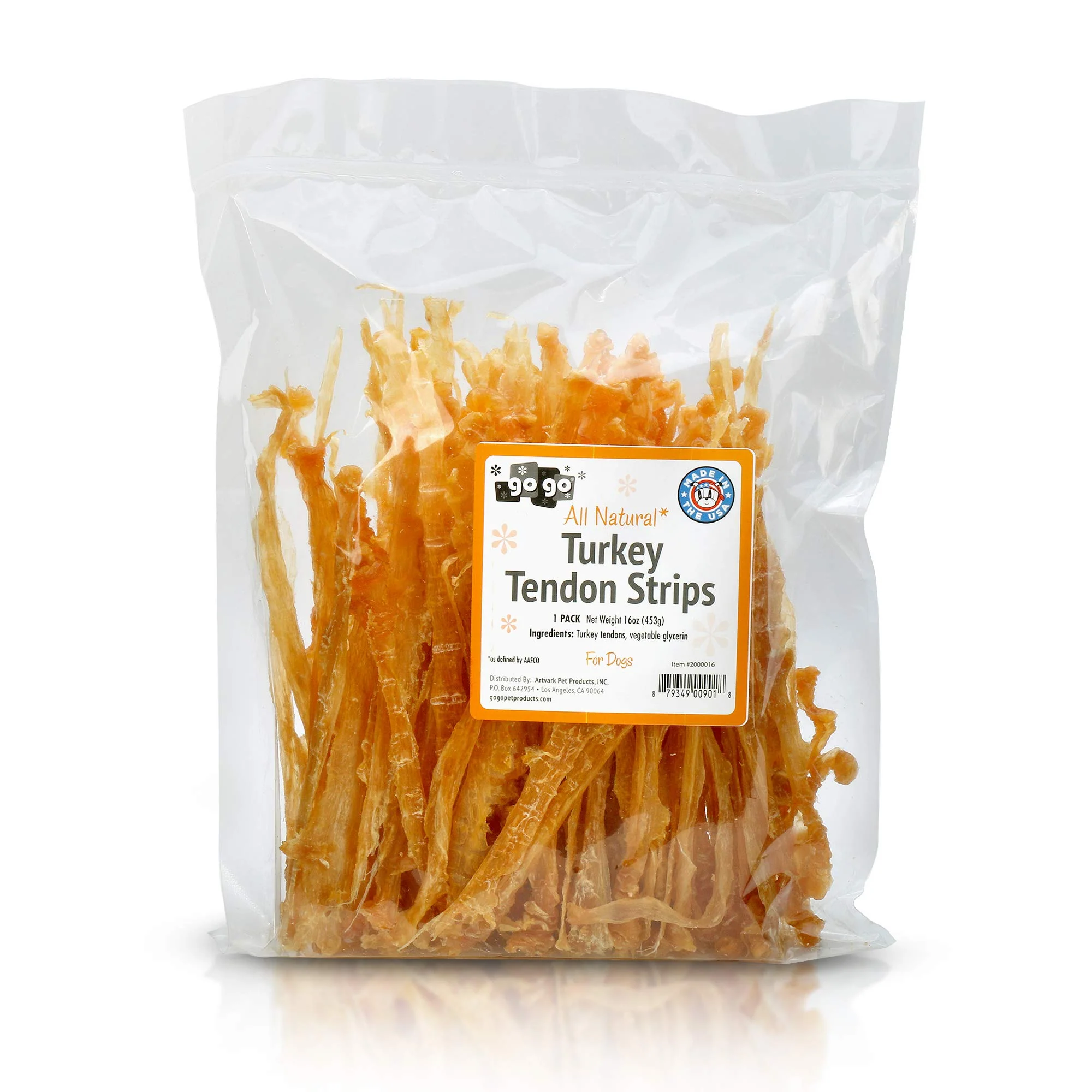 Prestigious GOGO Turkey Tendon Strips 2-Pack – USA-Made Dog Chew Treats 1 lb Practical