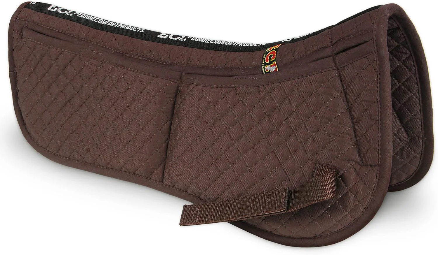 Convenient ECP Equine Comfort Products Adjustable Shock Absorbing Memory Foam Half Saddle Pad Injury Prevention Pressure Relief Customizable Fit Breathable for All Riding Styles Enhanced