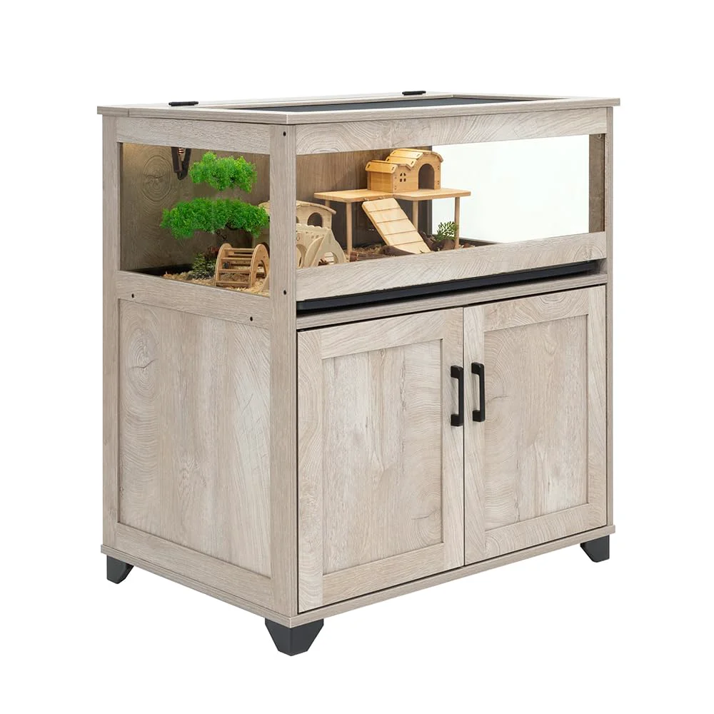 Casual Unipaws Hedgehog Cage with Storage Cabinet Clear PVC Small Animal Enclosure Original