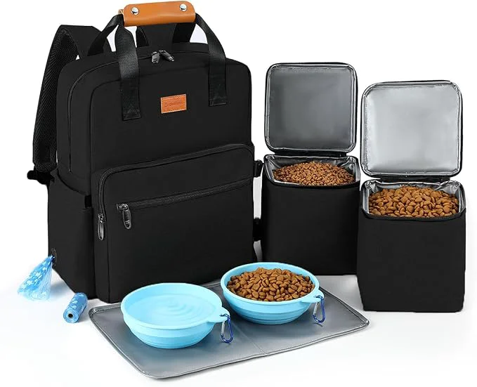 Minimalist Dog Travel Bag All-in-One Set DELOMO 25L Airline Dog Travel Backpack High-Performance