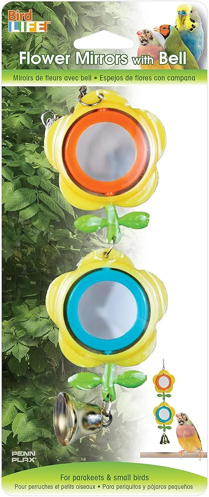 Expertly Made Penn-Plax Bird Life Two Flower Mirror Trusted