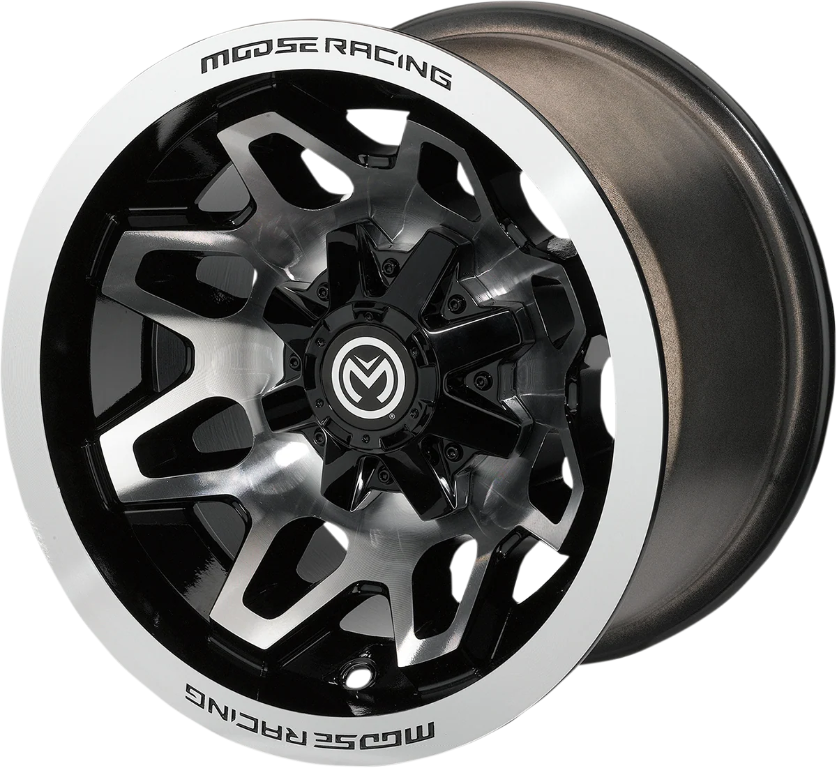 Detailed MOOSE UTILITY Wheel - 416X - Front Rear - Machined Black - 14x7 - 4 156 - 5 2 416147156GBMF55 Genuine