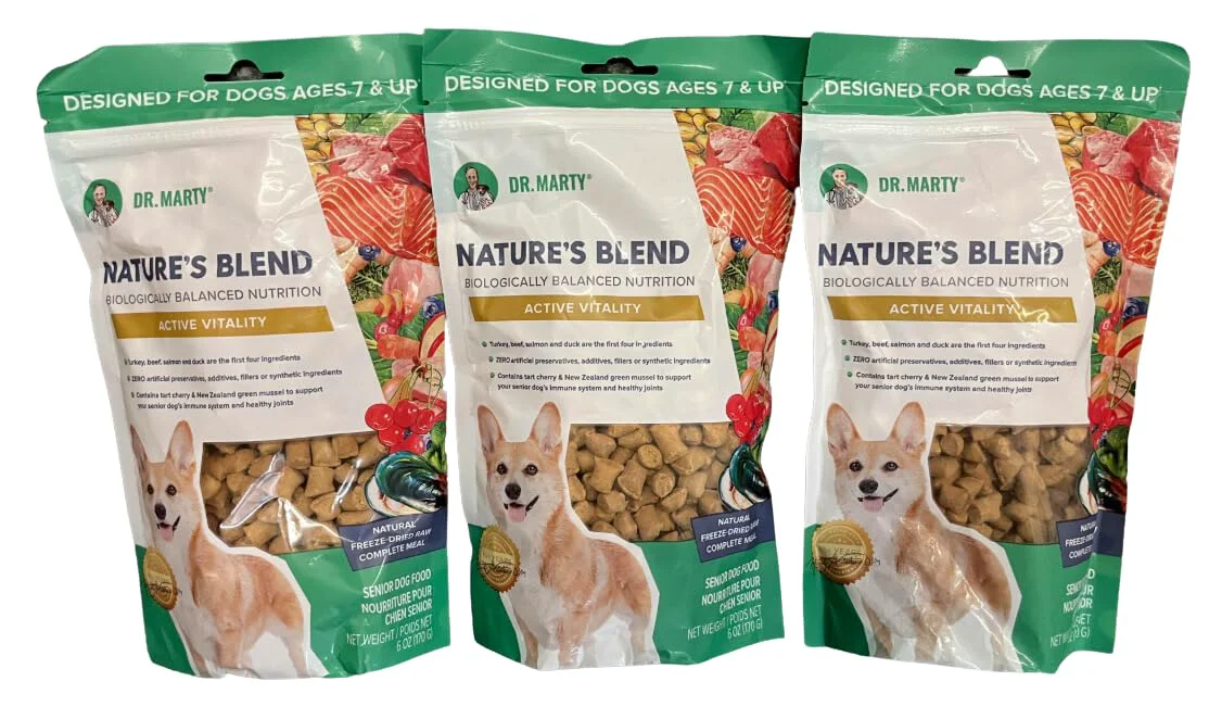 Elite Dr. Marty Nature s Blend Active Vitality ze-Dried Raw Dog Food – 6 oz 3-Pack High-Performance