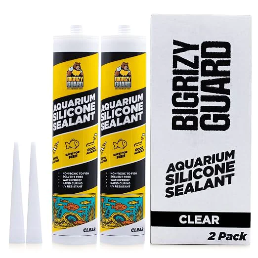 Consistent Aquarium Silicone Sealant Clear 2x10.14 Fl oz Cartridge Prestigious