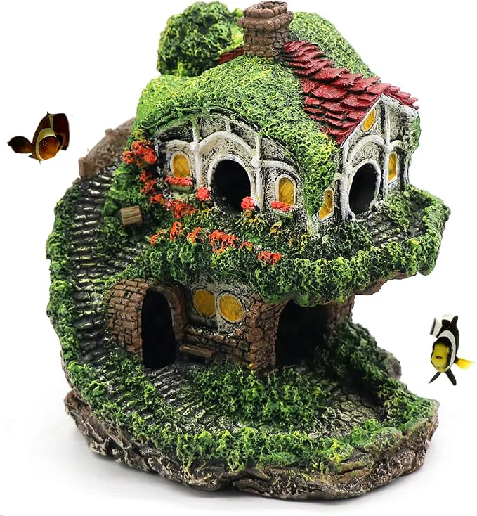 Durable Aquarium Decor Hideaway Cave Betta Fish Tank House Accessories Smooth