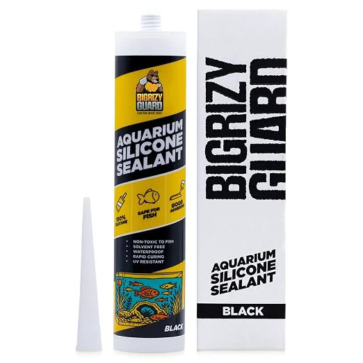 Casual Aquarium Silicone Sealant Black 10.14 Fl oz Cartridge High-Performance