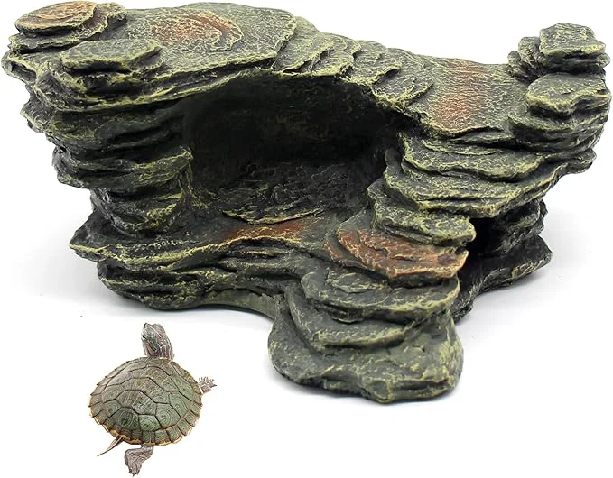 Comfortable Turtle Basking Platform Shale Scape Step Ledge Reptile Ladder Resting Terrace Soft