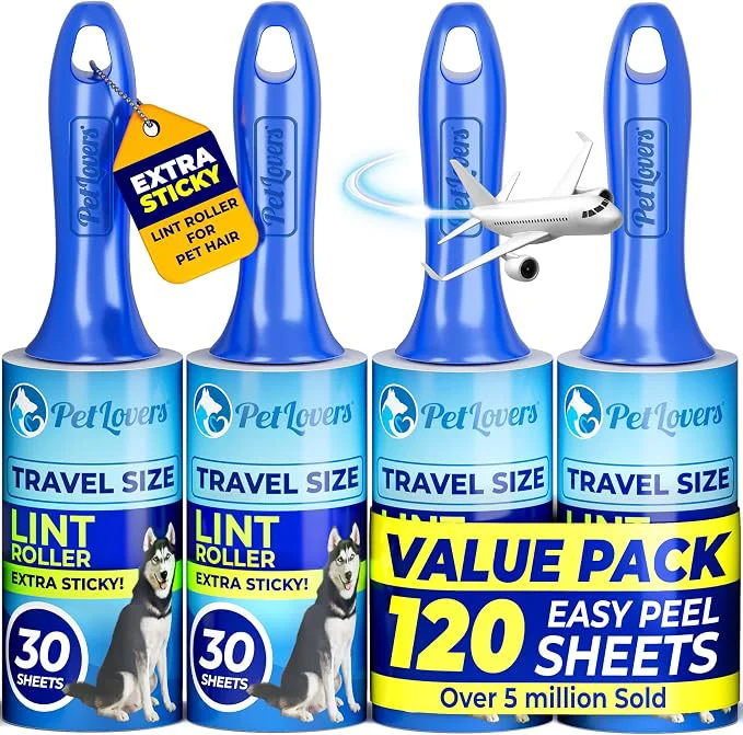 Comfortable PetLovers Extra Sticky Lint Roller Mega Value Set Detailed
