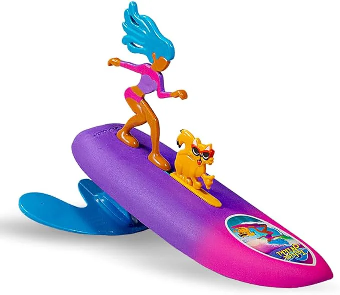 Minimalist Surfer Dudes Legends Surfer Pets Wave Powered Mini-Surfer Pet and Surfboard Beach Toy - Tahiti Nikki and MeowiAbout This Environmentally Friendly