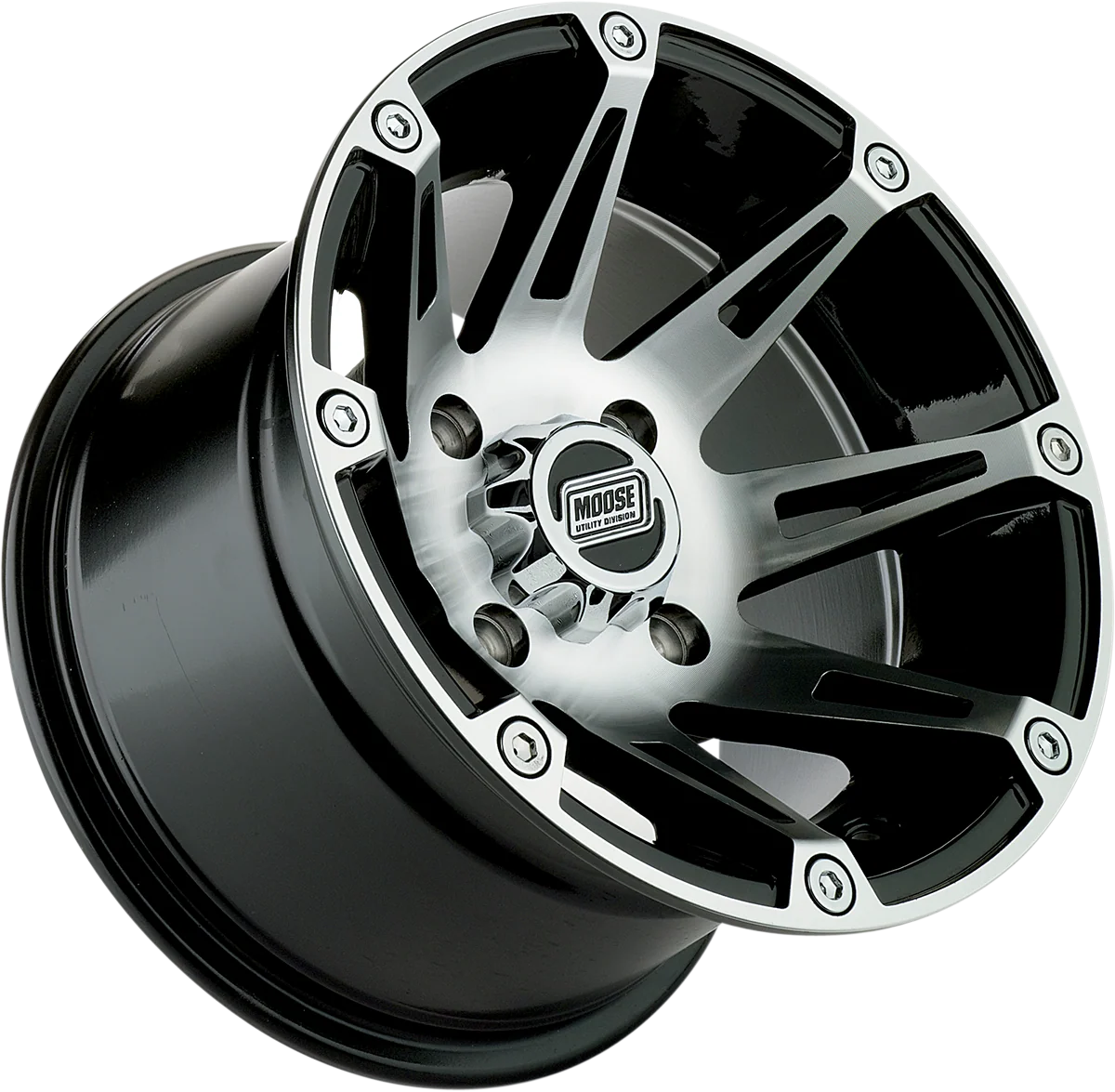 Authentic MOOSE UTILITY Wheel - 387X - Rear - Machined Black - 12x8 - 4 156 - 4 4 387MO128156BW4 Easy-to-Use
