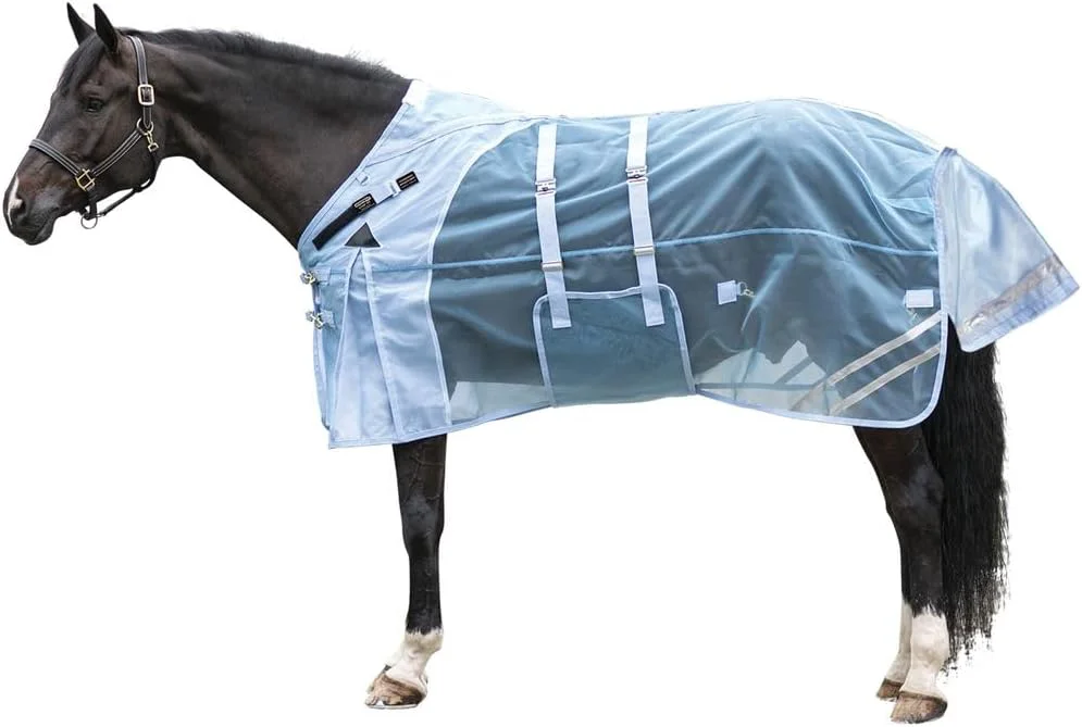 Enhanced Schneiders Mosquito Mesh II Adjusta-Fit Horse Fly Sheets Insect UV Protection for Horses Durable 350D Mesh Reflective Safety Stripes Authentic