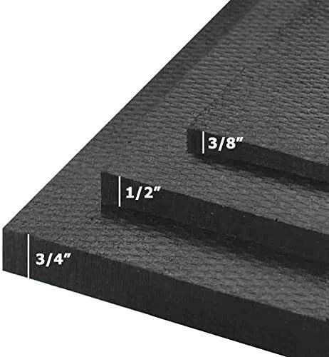 Authentic American Floor Tiles - Heavy Duty Stall Tiles - Stable Horse Tiles - Thick Durable Rubber Flooring Solid Black 6' x 10' Set 1 2 Thick 15 Tiles Total Detailed