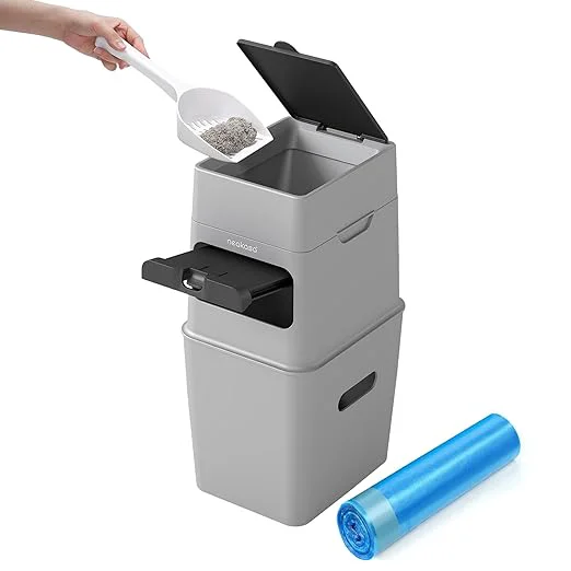 Stylish Neakasa PooGuard Litter Disposal Bin 9.2L Trash Can User-Friendly