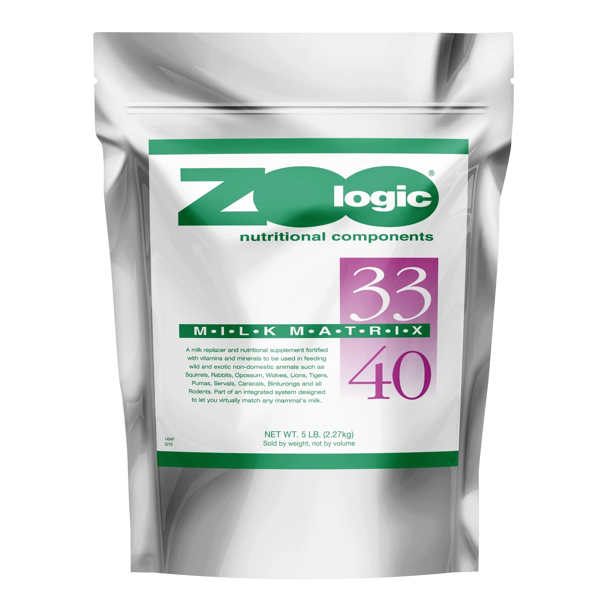Casual PetAg Zoologic Milk Matrix 33 40 – 5 lb Milk Protein Powder for Wild Exotic Non-Domestic Animals Fashionable