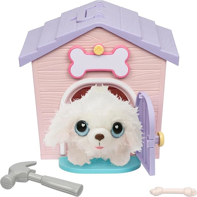 Recyclable Little Live Pets My Puppy's Home Mini Playset Pink Play Dog with Building Dog House Toys Customizable Puppy Plush Toy for Kids of Ages 5 About This Exclusive