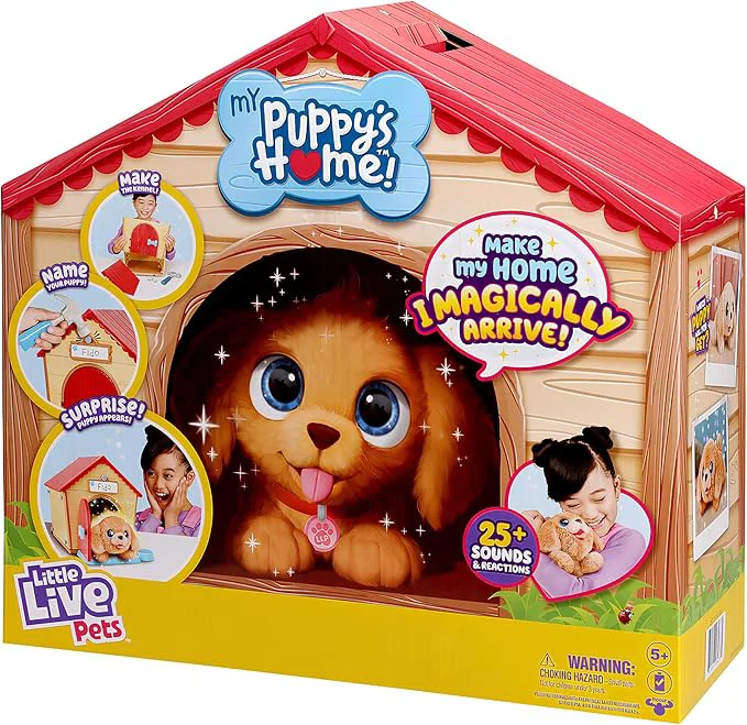 Carefully Designed Little Live Pets My Puppy's Home Playset Interactive Play Dog with Building Dog House Toys Puppy Plush Toy with 25 Sounds for Kids of Ages 5 About This Authentic