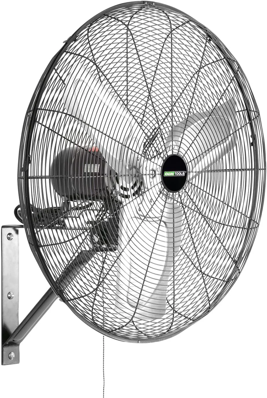 Solid OEMTOOLS OEM24884 30 Inch Oscillating Wall Fan 9500 CFM Max. Garage 90 Degree Mounted Fan with 6 Ft. UL Listed Cord Environmentally Friendly