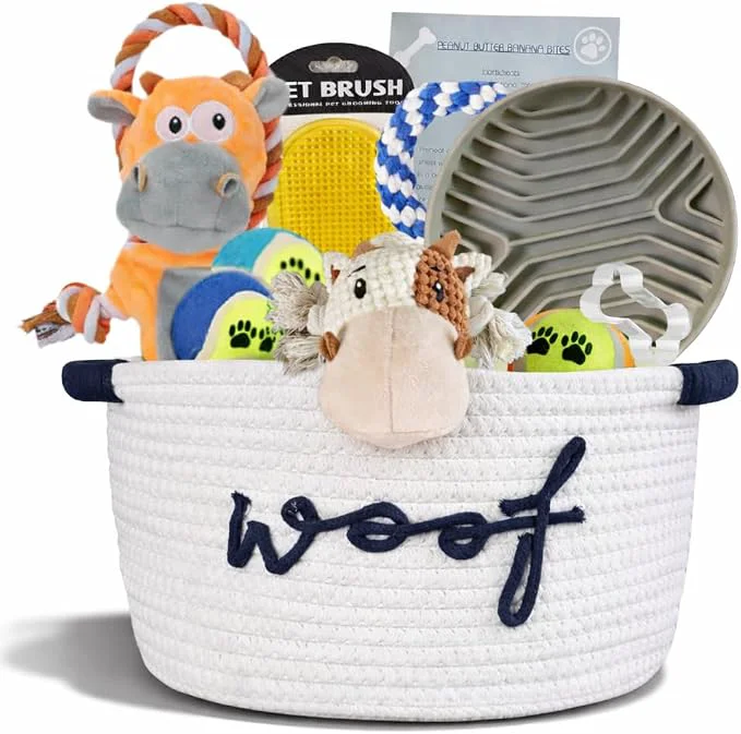Traditional New Puppy Gift Basket Sustainable