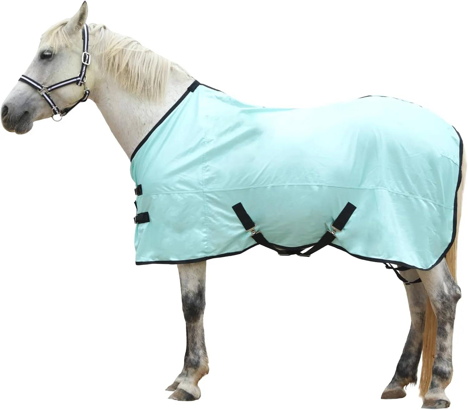 Versatile Horse Fly Sheet Standard Neck Comfy Mesh Fly Sheet for Horses Equine Summer Sheets UV-Protective Green 84 Original