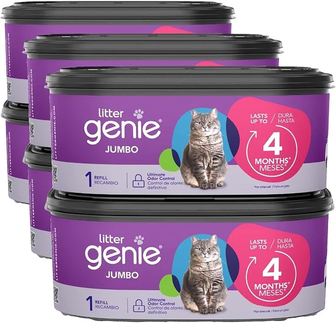Modern Litter Genie Refill Bags Jumbo 56 Total ft Up to 8 Months of Supply in 2 Smart