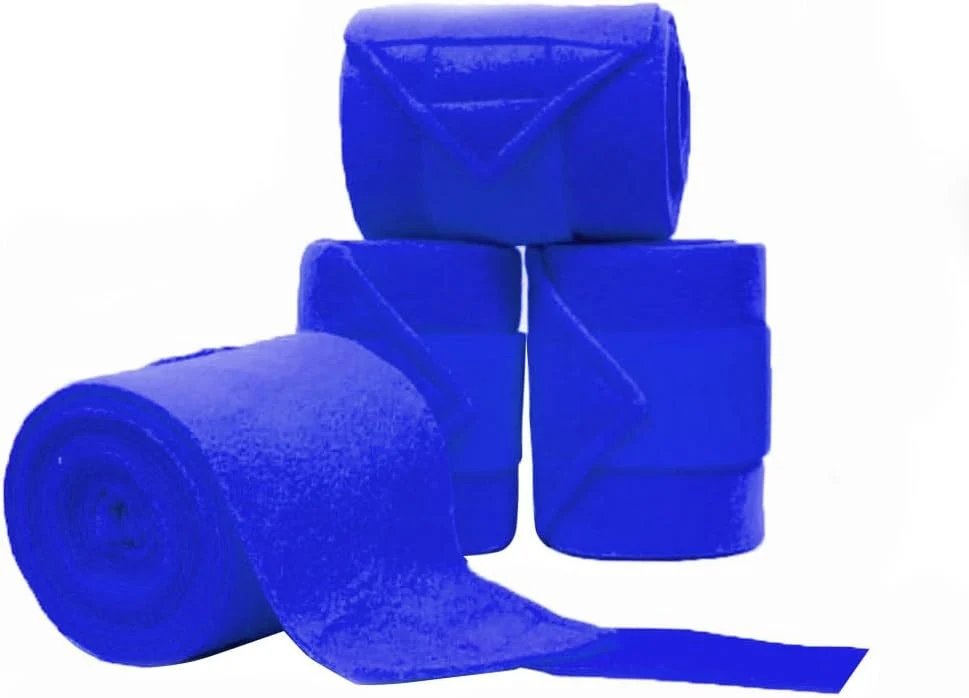 Traditional Horse Polo Leg Wraps Soft Fleece Wraps Equestrian Leg Bandage 4-Pack Cob 8.2ft Royal Blue Fine Crafted