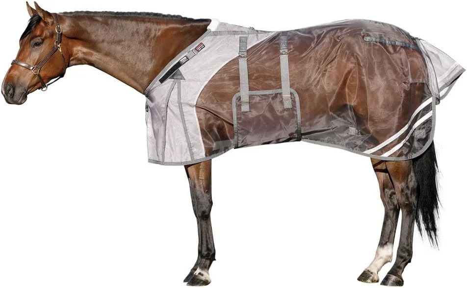 Pure Schneiders Mosquito Mesh II Adjusta-Fit Horse Fly Sheets Insect UV Protection for Horses Durable 350D Mesh Reflective Safety Stripes Functional