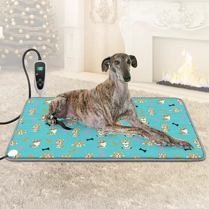 Premium Extra Large Dog Heating Pad 47x30 in Waterproof Smart Thermostat Switch Enhanced