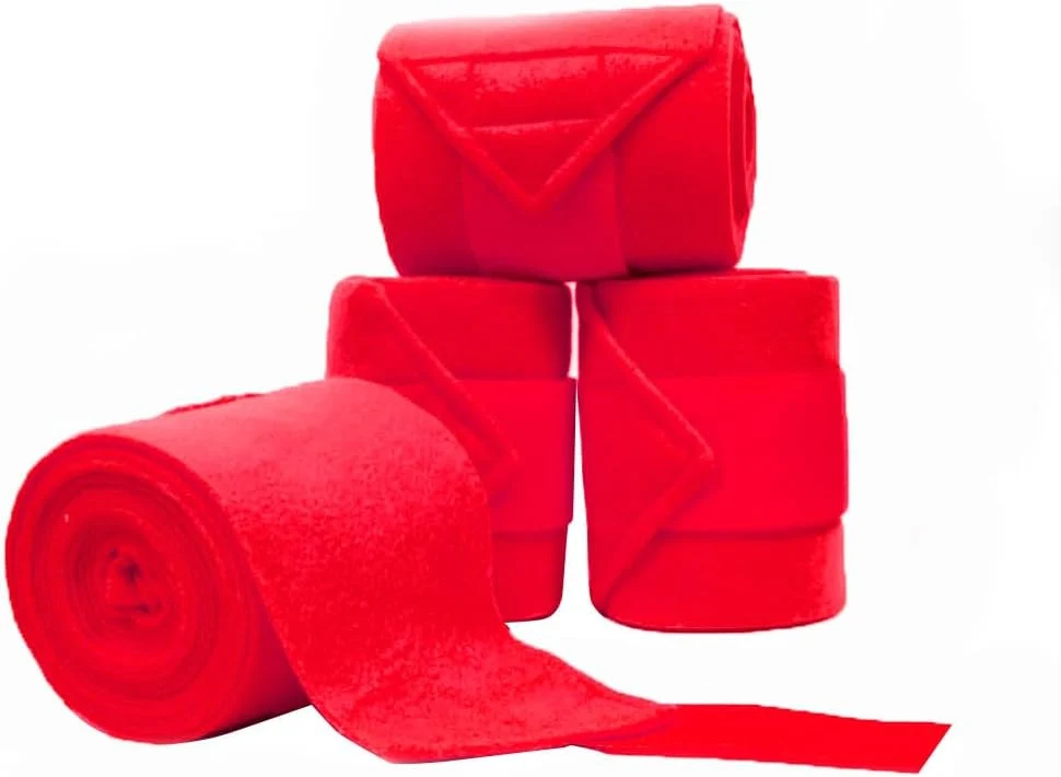 Responsible Horse Polo Leg Wraps Soft Fleece Wraps Equestrian Leg Bandage 4-Pack Cob 8.2ft Red Durable