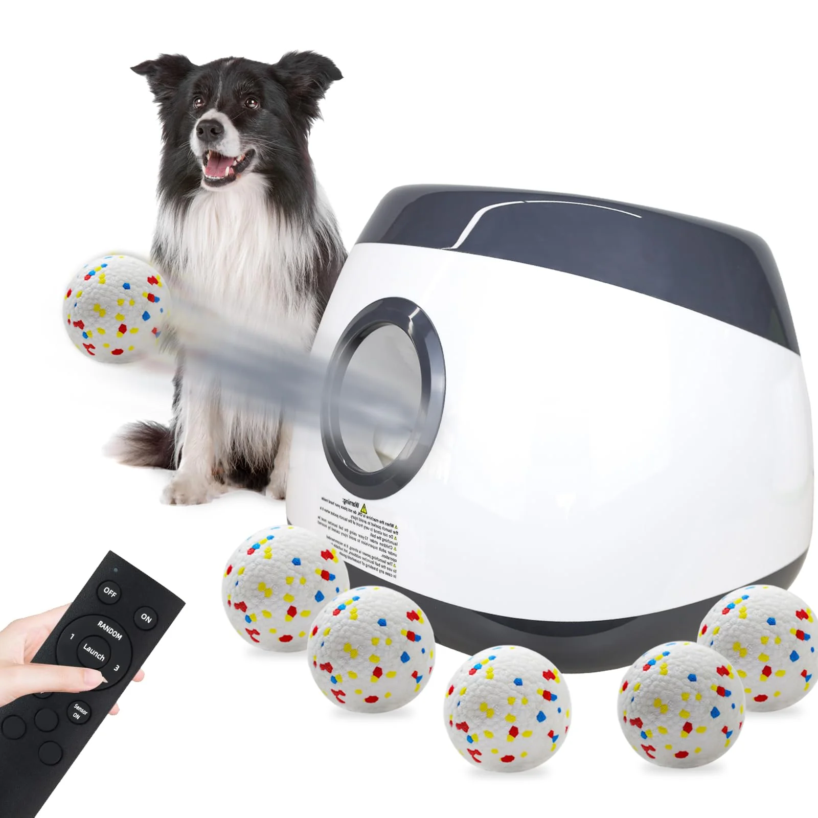 World-Class SOCO Automatic Ball Launcher for Dogs Large – 80FT Range Remote 2.5-Inch ETPU Balls Authentic