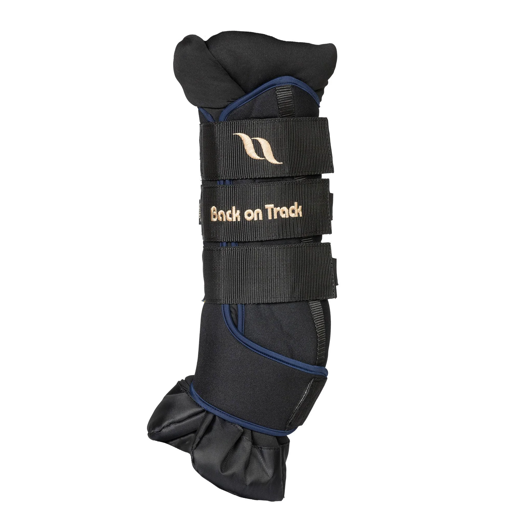 Safe Back on Track Royal Quick Wraps Deluxe for Horses Navy Small 12-inch Welltex Technology Smart