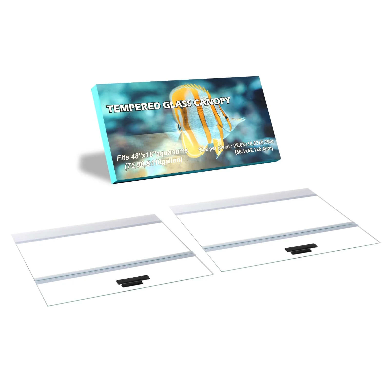 Verified CUCZUUS 2-Pack Clear Tempered Glass Canopy for 75 90 110 Gallon Aqueon Tanks Quality
