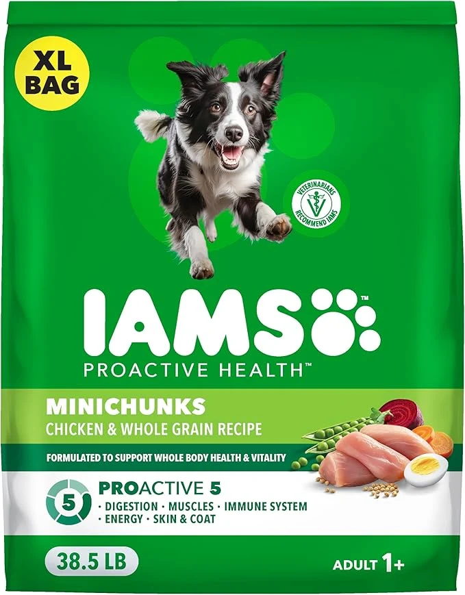 World-Class IAMS Proactive Health Adult Minichunks Dry Dog Food Chicken Whole Grain Recipe 38.5 lb. BagAbout This Reusable