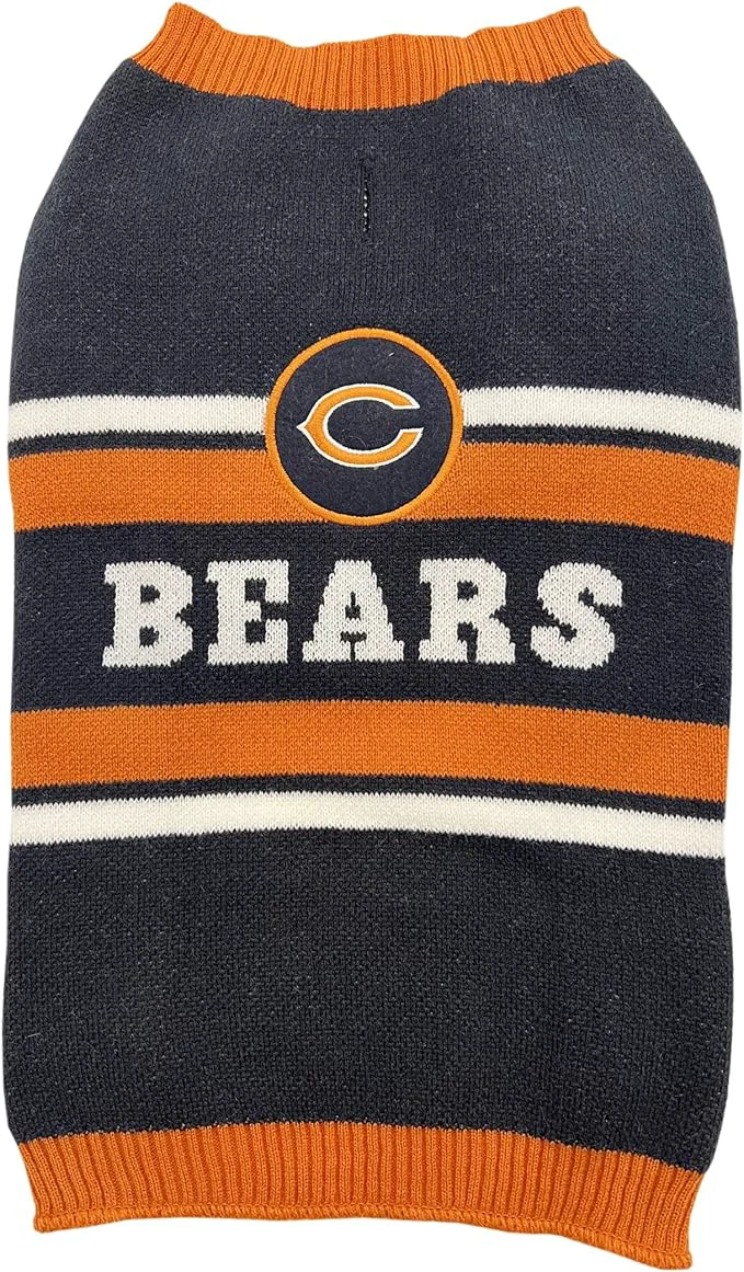 Advanced Pets First NFL Chicago Bears Dog Sweater Size Small. Warm and Cozy Knit Pet Sweater with NFL Team Logo Puppy Sweater for Large and Small Dogs Team Color CHI-4179-SM About ThisOverview High-End