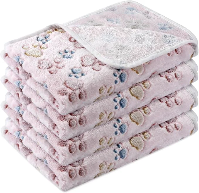Reusable Tatuo 4 Pcs Dog Blanket for Pet Cat Blankets Indoor Puppy Teething Stuff Toys Environmentally Friendly
