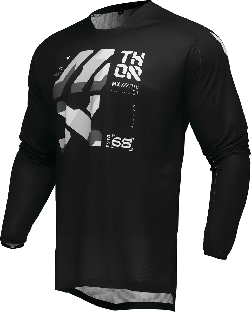 Elegant THOR LAUNCHMODE Brave Jersey - Black Gray - Large 2910-8221 Official