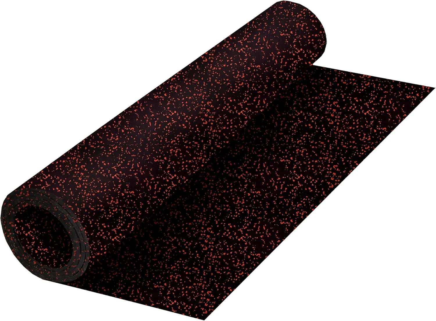 Advanced Playsafer Genaflex Rubber Gym Floor Mat Heavy Duty Commercial Protective Gym Flooring Roll - 8mm Thick 4' X 6' 15 Red Durable