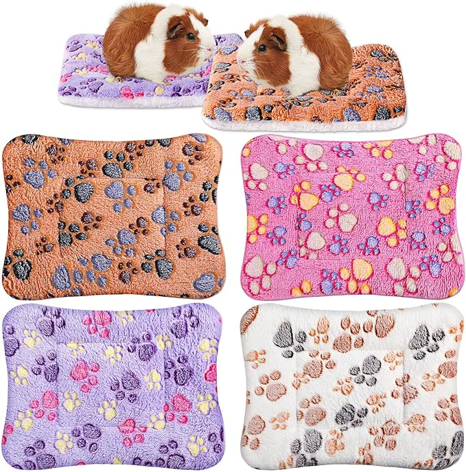 Advanced Tuanse 4 Pack Ultra Soft Dog Cat Bed Mat Small Animal Guinea Pig Bed with Cute Print Reversible Fleece Dog Crate Kennel Pad Cozy Washable Thickened Hamster Pet Beds Mat 13 x 10 Inches Vivid Color About ThisOverview Original Design
