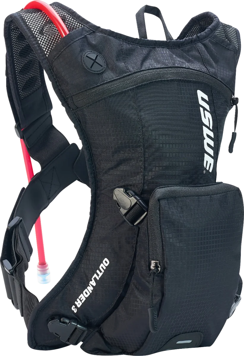 Official USWE Outlander Hydration Pack Jr - 3L - Black 2034601 Sophisticated