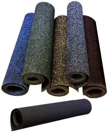 Convenient American Floor Mats 1 4in 7mm Thick Solid Black 4' x 6' Heavy Duty Rubber Rolls Protective Exercise Mats Home Gym Rubber Flooring Natural