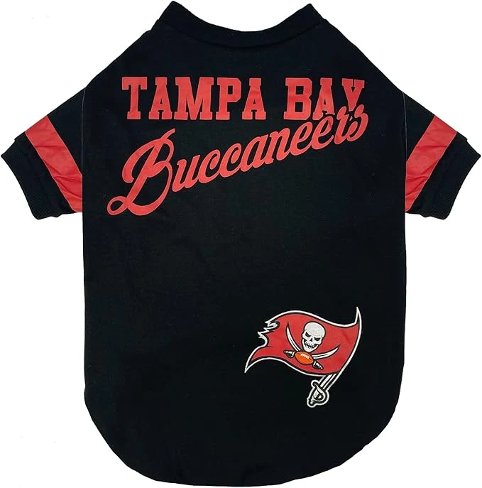 Relaxed Pets First Tampa Bay Buccaneers Dog Cat T-Shirt - Medium New Striped Design Durable Cute Sports PET TEE Outfit TBB-4146-MD About ThisOverview Exceptional