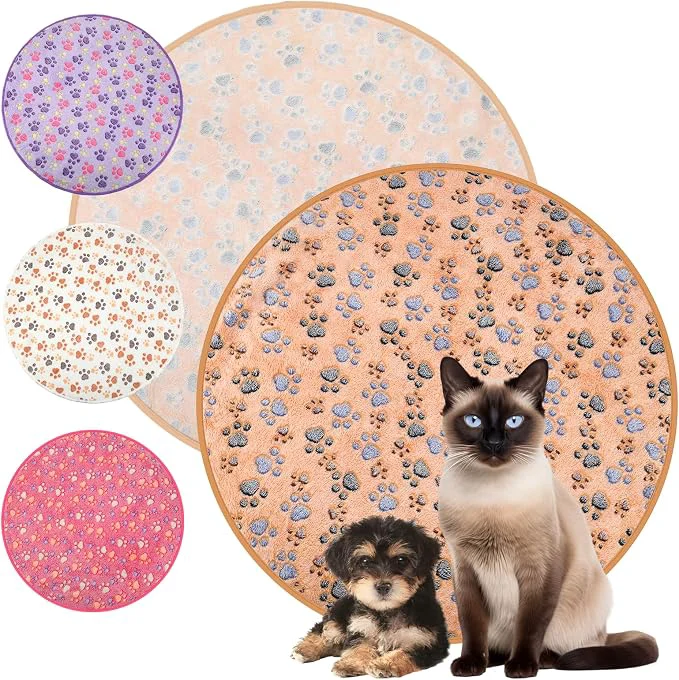 Certified Tatuo 4 Pcs Dog Blanket for Pet Cat Blankets Indoor Puppy Teething Stuff Toys Soft