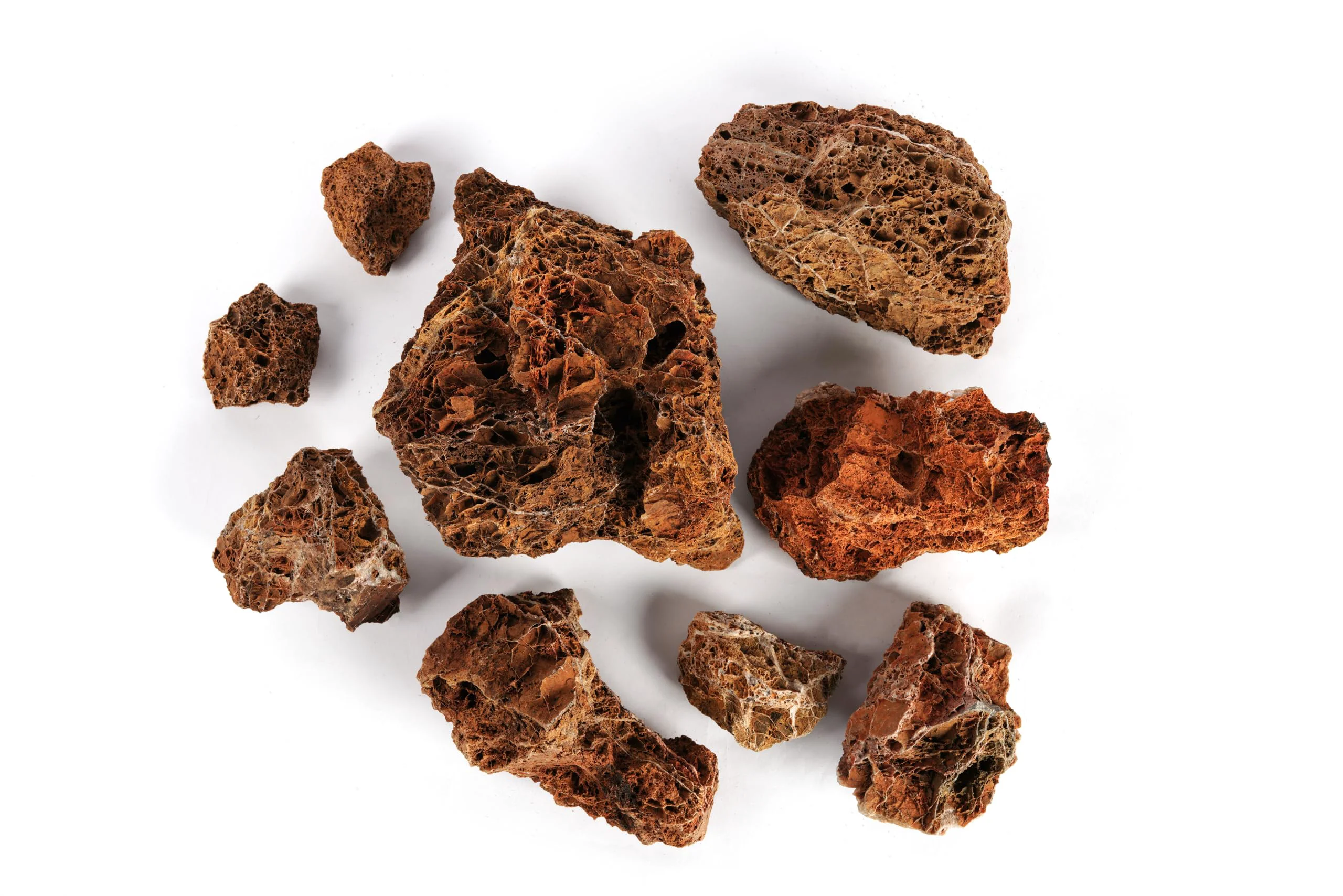 Sustainable LANDEN Maple Leaves Stone - Natural Rocks for Aquarium Paludarium Terrarium Decor 18lbs 9pcs Refined